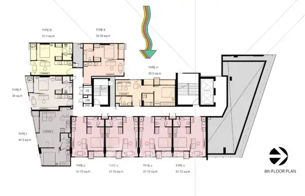1-BR Condo at The Teak Sathorn-Lumpini near MRT Khlong Toei — 照片 5