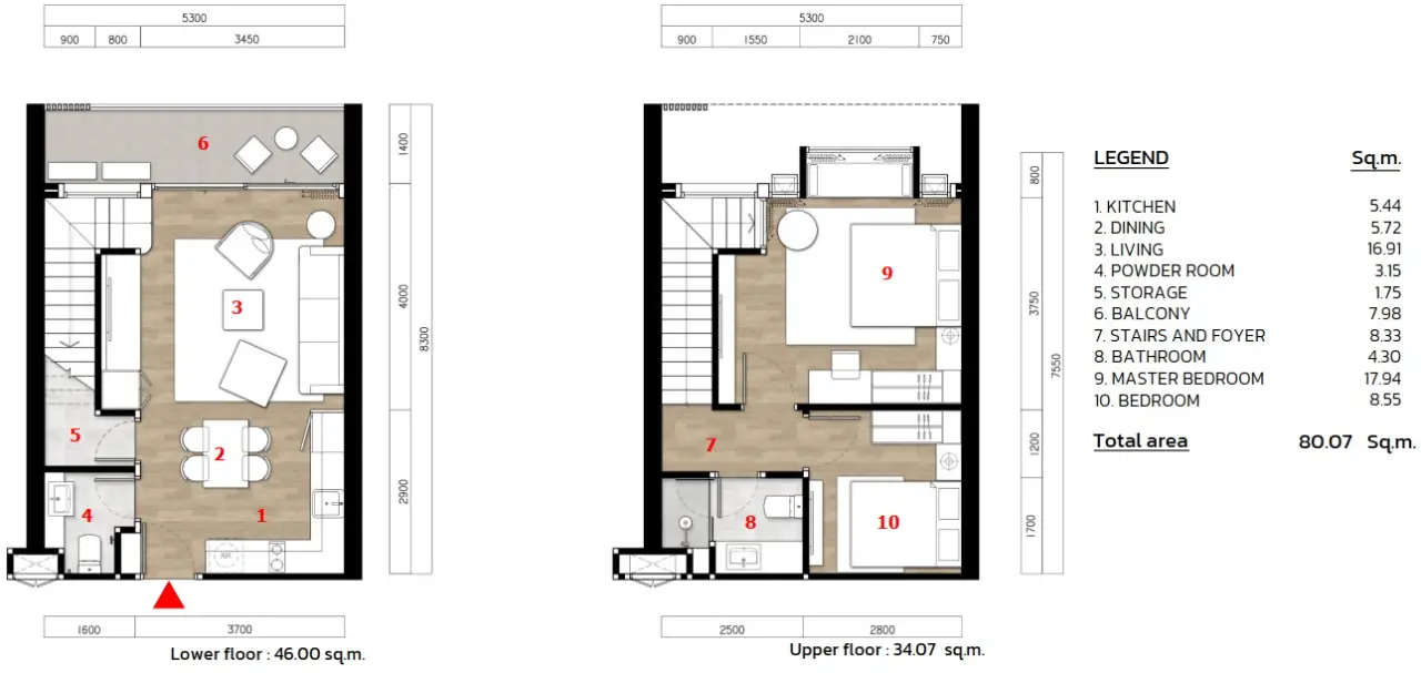 Duplex in The Ozone Lagunia Condominium, Phuket, Thailand 2 bedrooms — фото 6