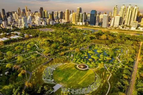 Land in Bangkok, Thailand