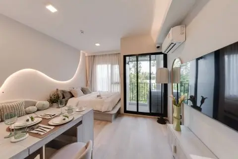 Studio in the Condo in Bangkok, Thailand in COBE Ratchada Rama 9